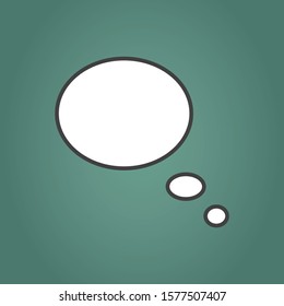 Cute vector speech bubble isolated outline illustration