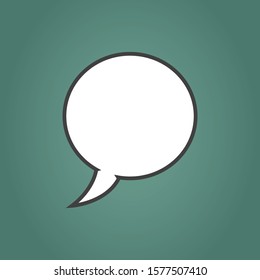 Cute vector speech bubble isolated outline illustration
