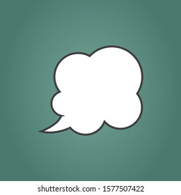 Cute vector speech bubble isolated outline illustration