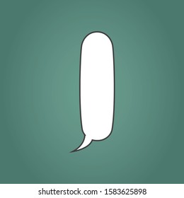 Cute vector speech bubble isolated outline illustration