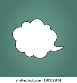 Cute vector speech bubble isolated outline illustration