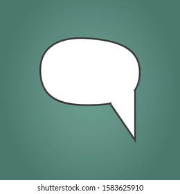 Cute vector speech bubble isolated outline illustration