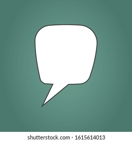 Cute vector speech bubble isolated outline illustration