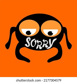 cute vector spider monster design