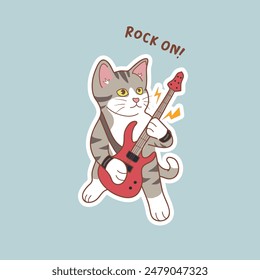 cute vector sticker featuring adorable cat motif good for stickers or emoji etc