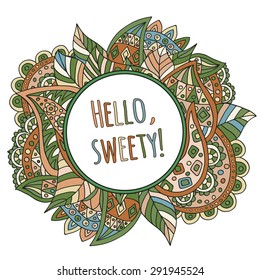 Cute vector templates set with zentangle doodles autumn elements. On isolated background. Excellent choice for web or print (textile, postcard, invitation etc)