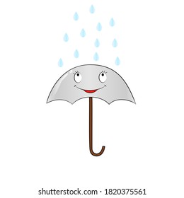 Cute vector umbrella.  Vector illustration
