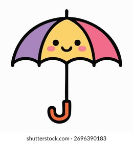 A cute vector umbrella illustration