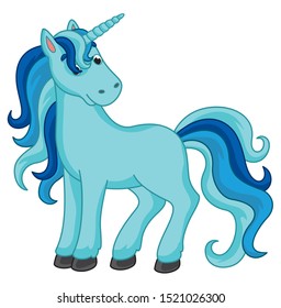 
Cute vector unicorn. Vector cartoon pony. Cute vector horse. Magic pegasus. Illustration for children 