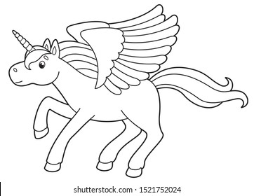 Coloring Pages Cute Beautiful Two Winged Stock Vector (Royalty Free ...