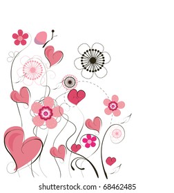 Cute vector valentine background