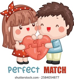a cute vector of valentine celebration couple