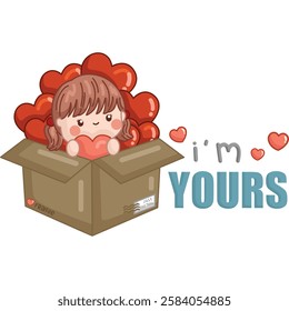 a cute vector of valentine celebration couple