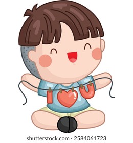 a cute vector of valentine celebration couple