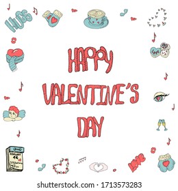 Cute Vector Valentine day card 