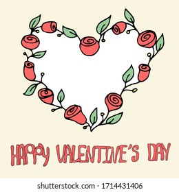 Cute Vector Valentine day card 