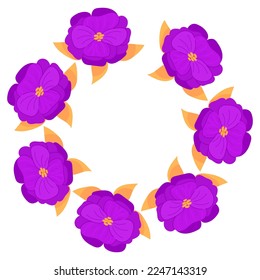 Cute vector Valentine s day mandala with flowers  on white background.Hand drawn vector illustration.