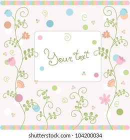 cute vector vintage card