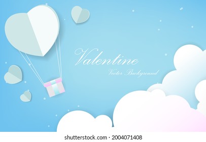 Cute vector wallpaper.Valentine concept.Blue vector heart valentine.