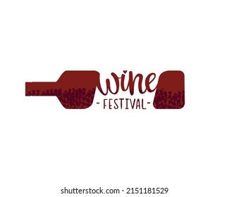 Cute vector of wine festival lettering. Can be used for cards, flyers, posters, t-shirts.