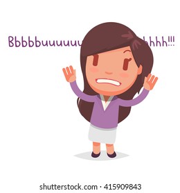 Cute vector woman