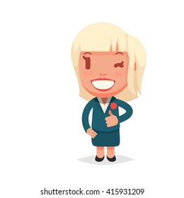 Cute vector woman