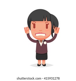 Cute vector woman