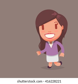 Cute vector woman