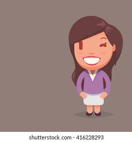 Cute vector woman