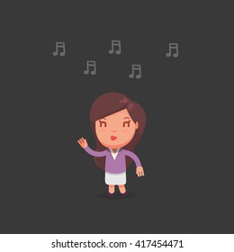 Cute vector woman
