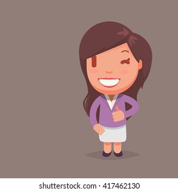 Cute vector woman