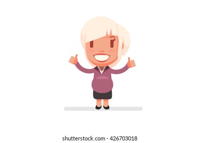 Cute vector woman