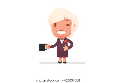 Cute vector woman