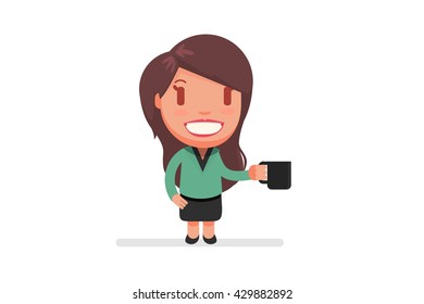 Cute vector woman