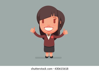 Cute vector woman