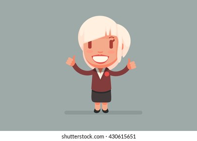 Cute vector woman