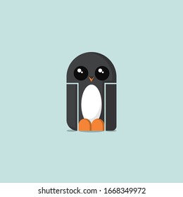 Cute Vectorial Penguin - Modern Colors