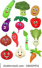 Cute vegetable cartoon character
