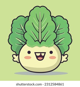 Cute vegetable cartoon image vector illustration