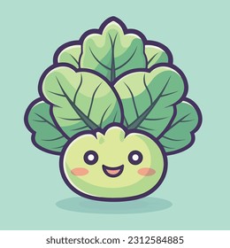 Cute vegetable cartoon image vector illustration