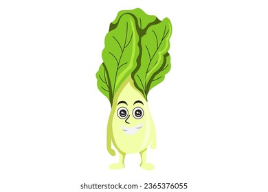 Cute Vegetable Character Design Illustration