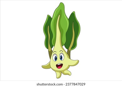 Cute Vegetable Character Design Illustration