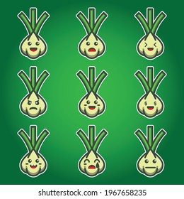 cute vegetable characters, vegetable vectors, vegetable characters with various expressions, suitable for vegetable advertisements