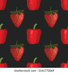 cute vegetable seamless pattern design for fabric 