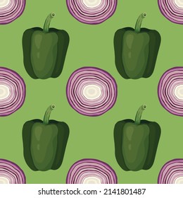 cute vegetable seamless pattern design for fabric 