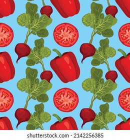 cute vegetable seamless pattern design for fabric 