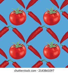 cute vegetable seamless pattern design for fabric 