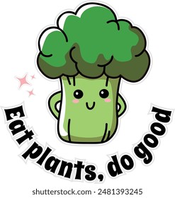 Hortalizas lindas con eslogan vegano 