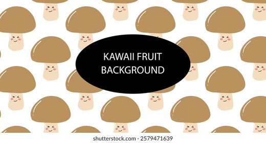 cute vegetables character pattern background.