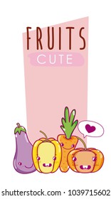 Cute vegetables kawaii cartoons